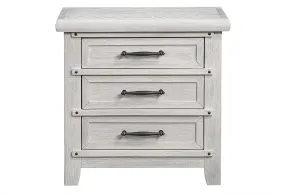 Levi White Oak Nightstand - Compact Oak Storage