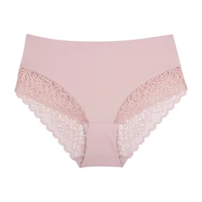 Lily Lace Midi Brief - Blush Pink