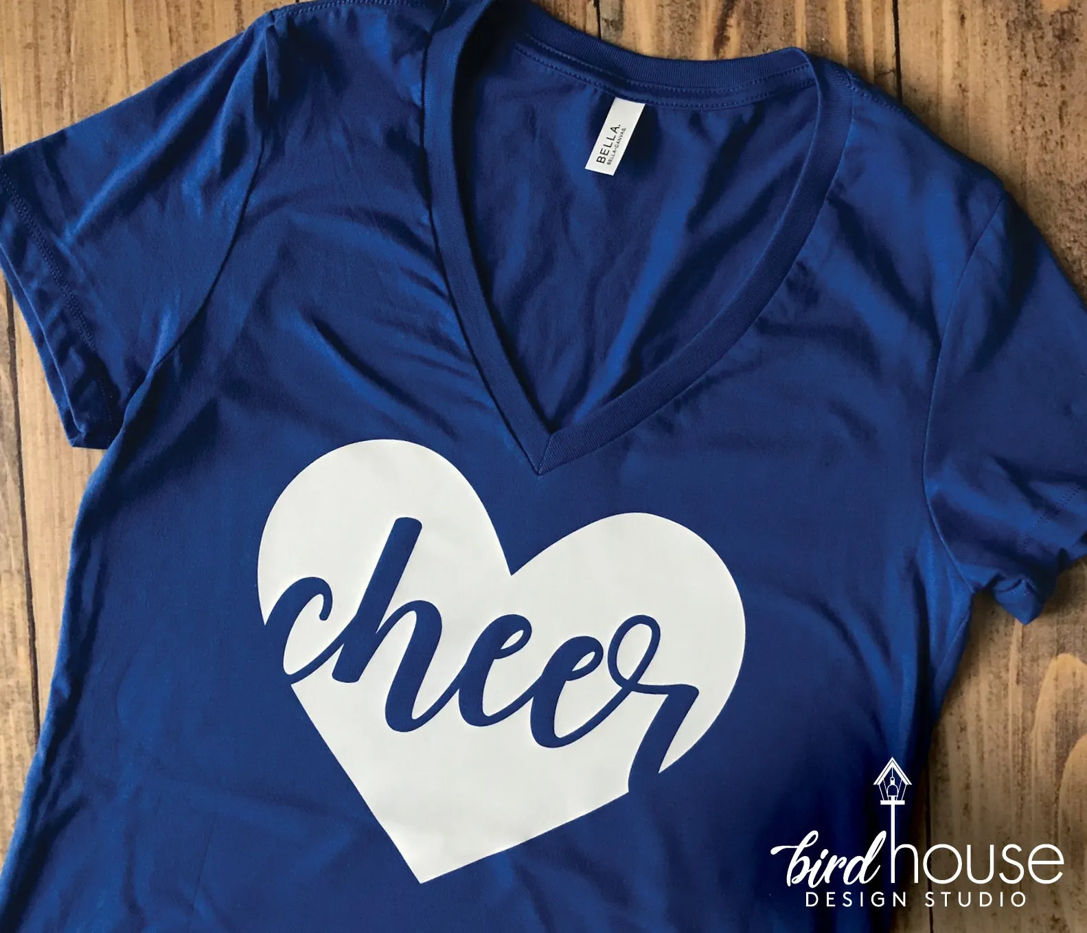 Love Cheer Shirt, Cute Cheerleading Tee, Custom, Any Color