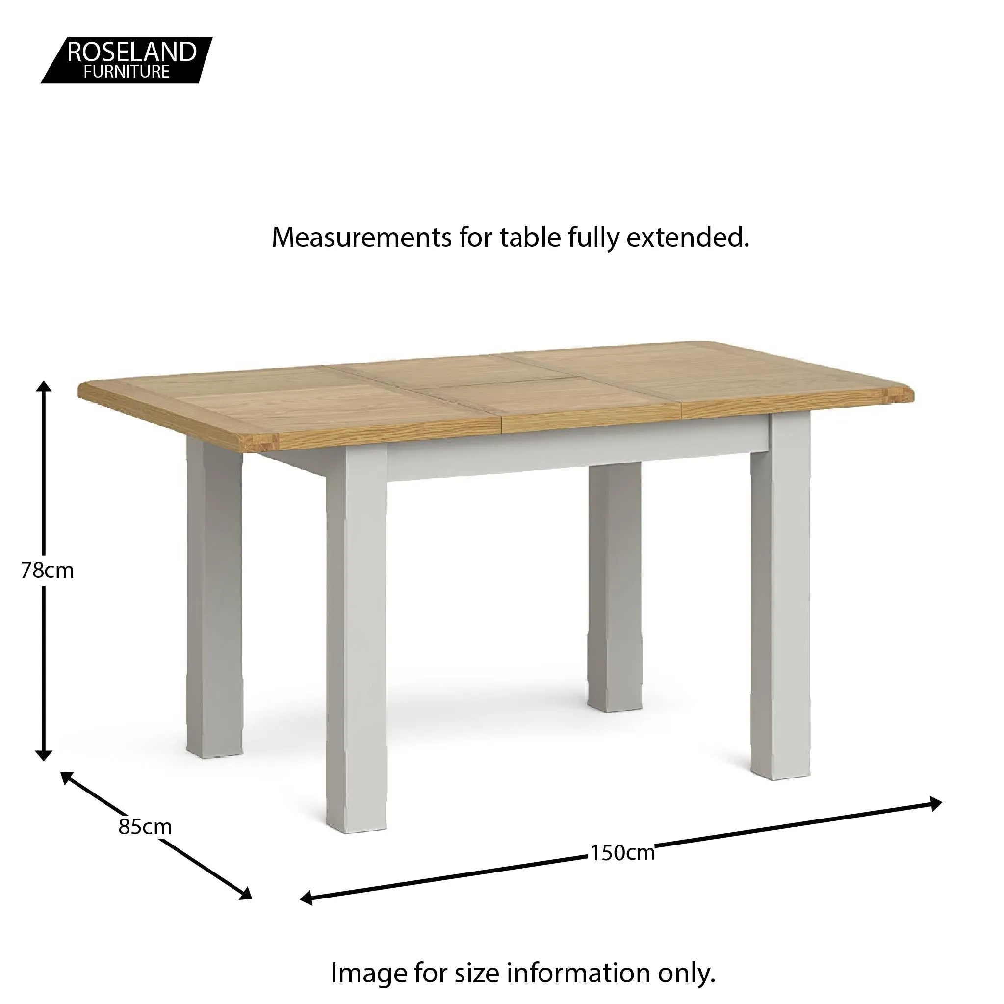 Lundy Grey Compact Extending Dining Table