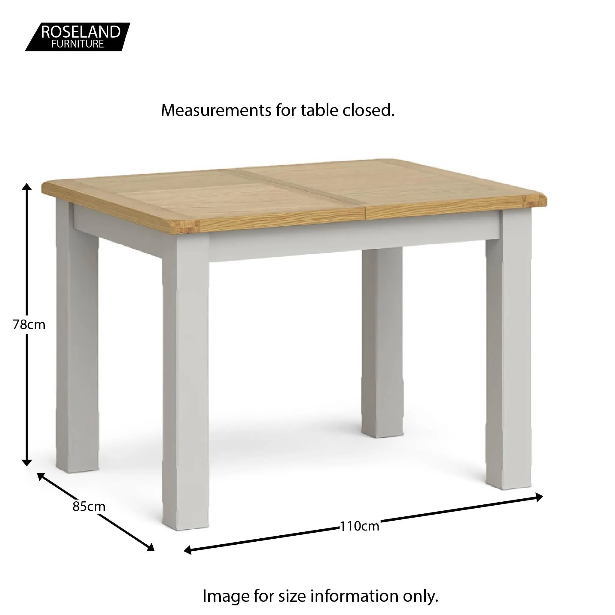 Lundy Grey Compact Extending Dining Table