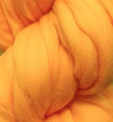 Luxurious Goldenrod Merino Wool Roving