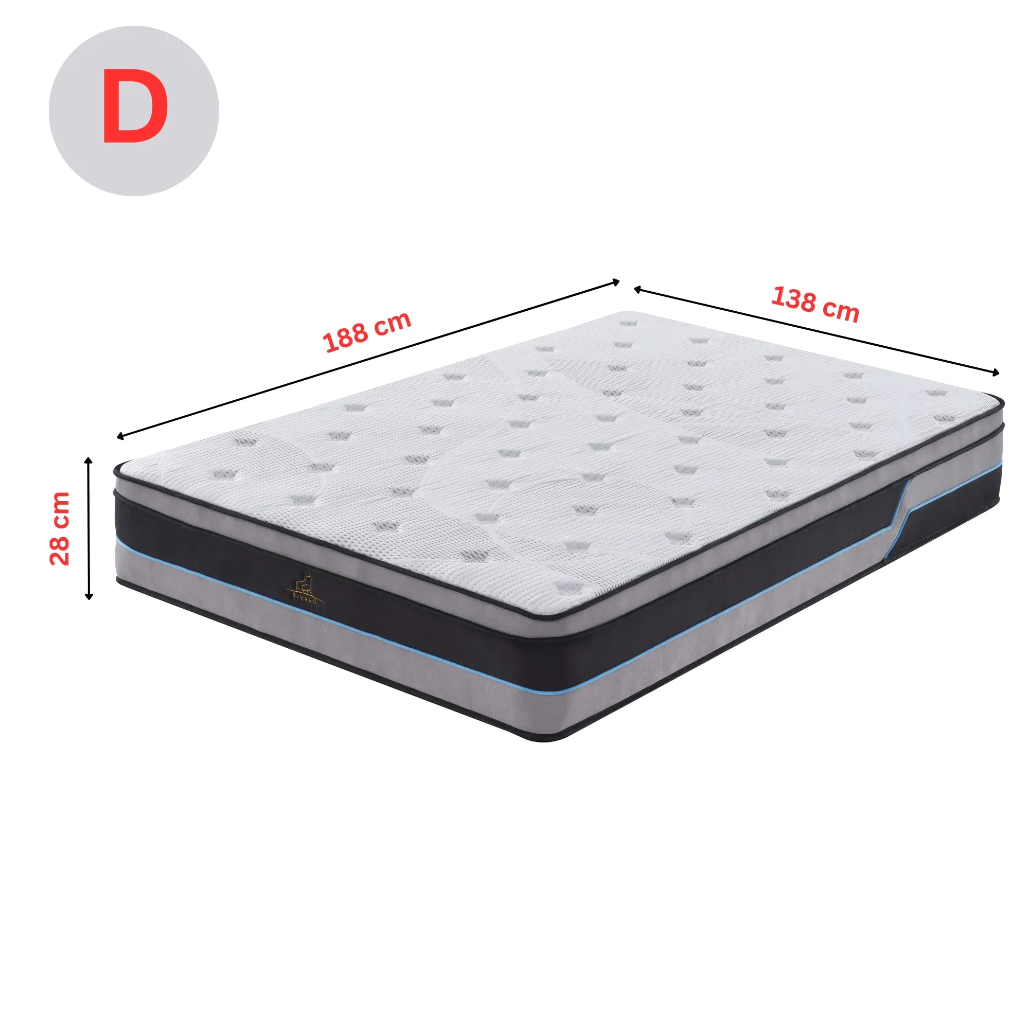 Luxury Plush Double Mattress with Pocket Springs - Cloud Dreams