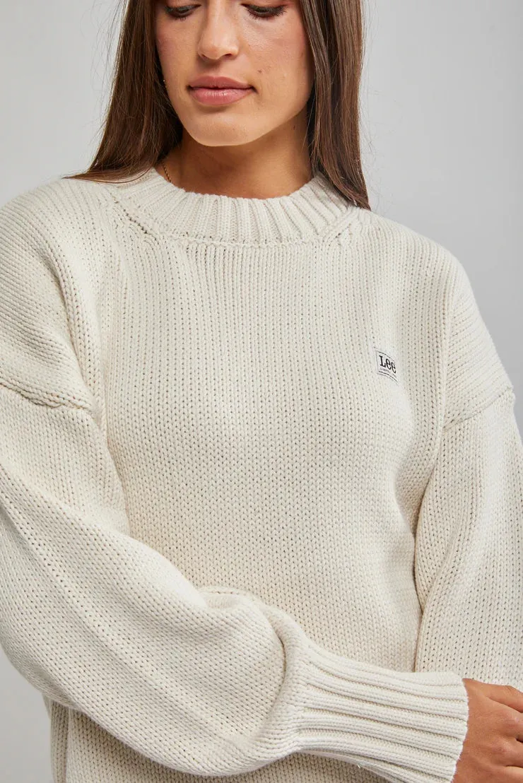 Maya Knit Sweater - Soft Ecru