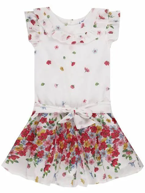 Mayoral Chiffon Flower Romper