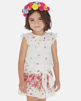 Mayoral Chiffon Flower Romper