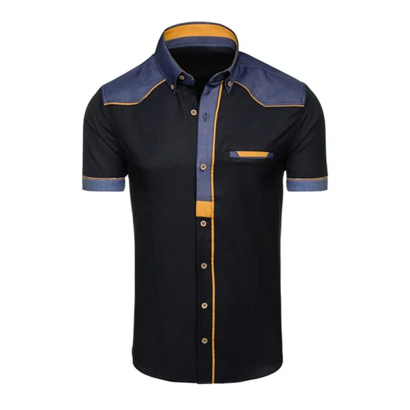 Men's professional size plus size short shirt