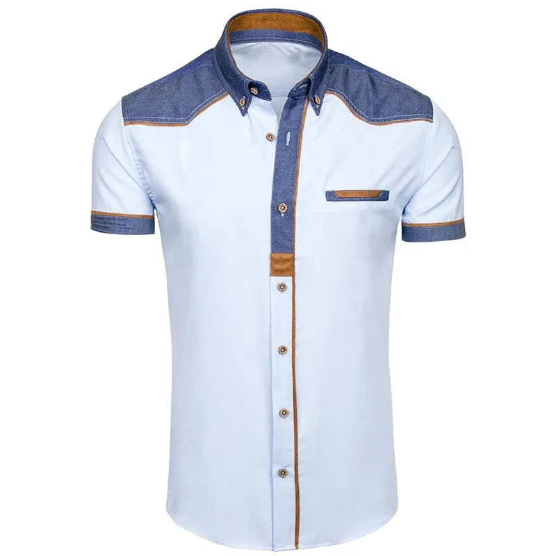 Men's professional size plus size short shirt