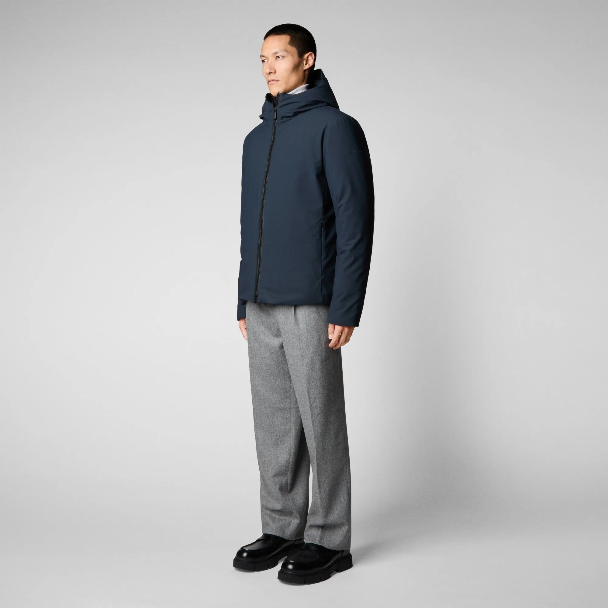 Men's Sabal Hooded Jacket in Blue Black