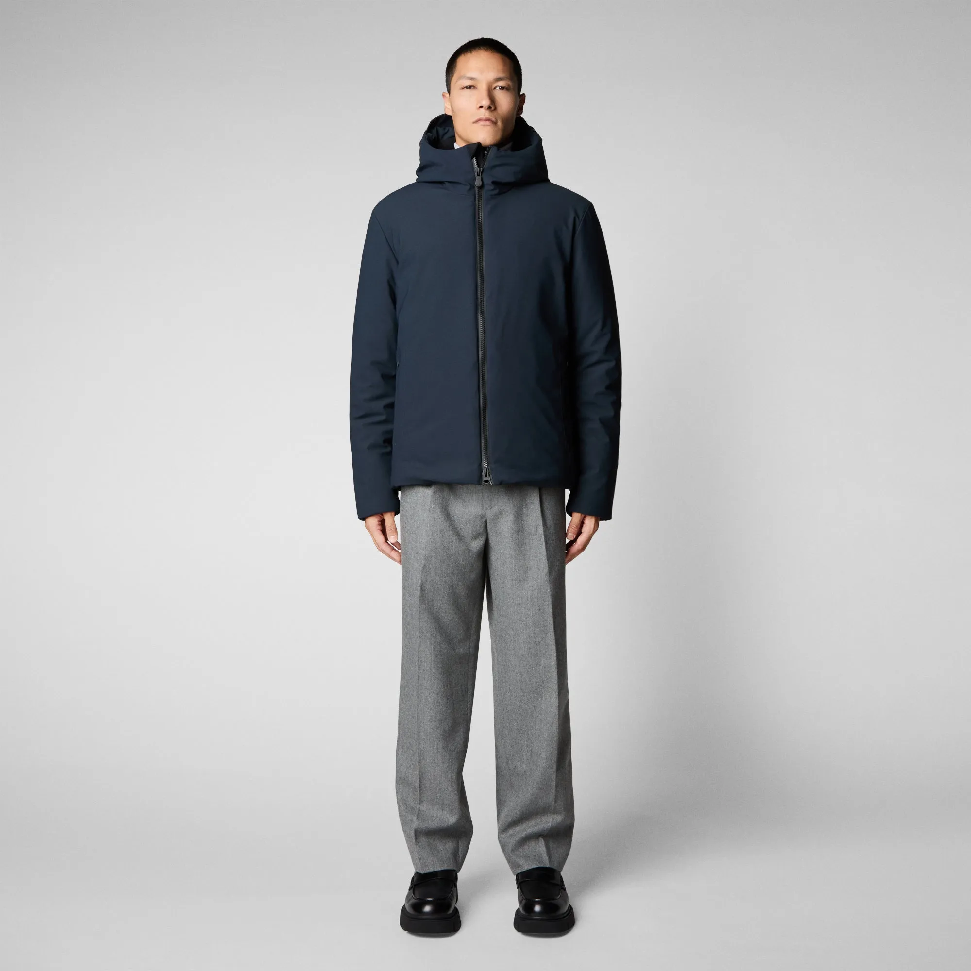 Men's Sabal Hooded Jacket in Blue Black