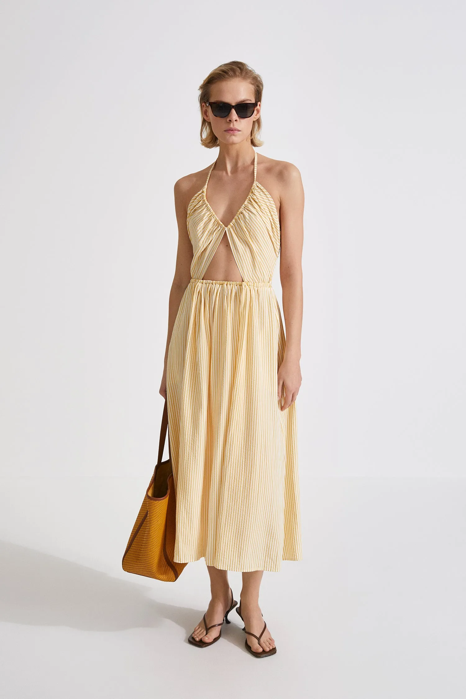 MIKA DRESS - YELLOW STRIPE