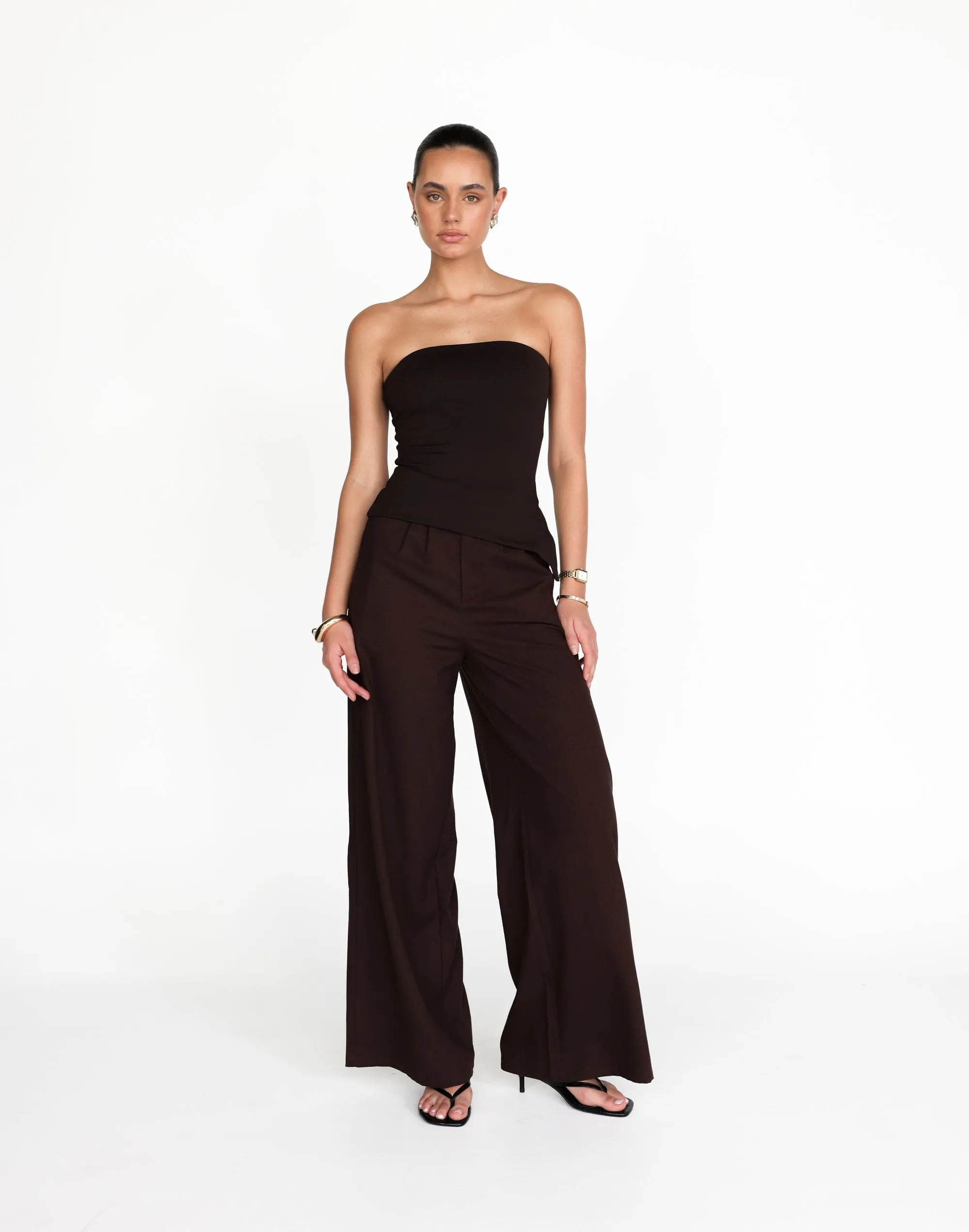 Monique Strapless Top (Chocolate)