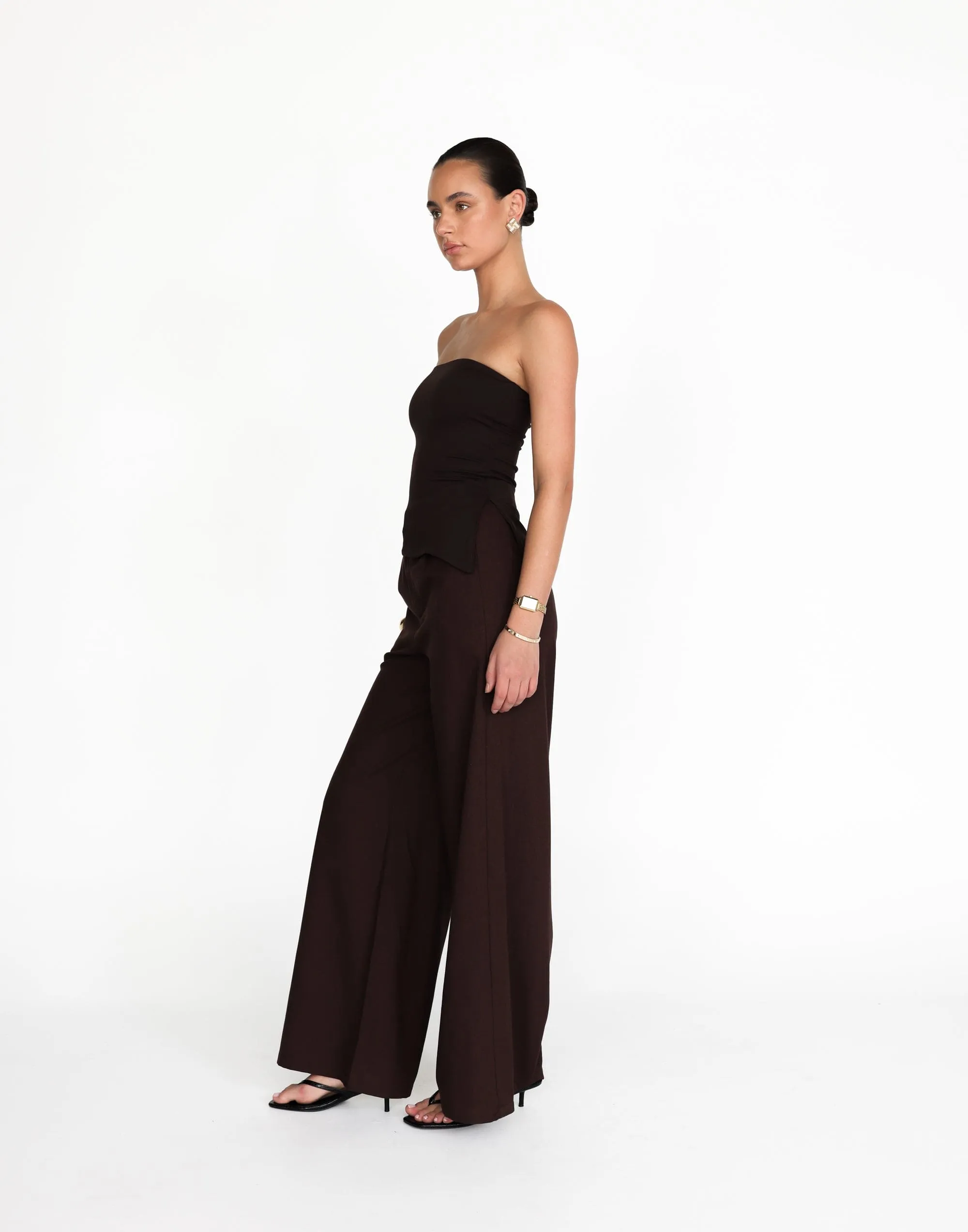 Monique Strapless Top (Chocolate)