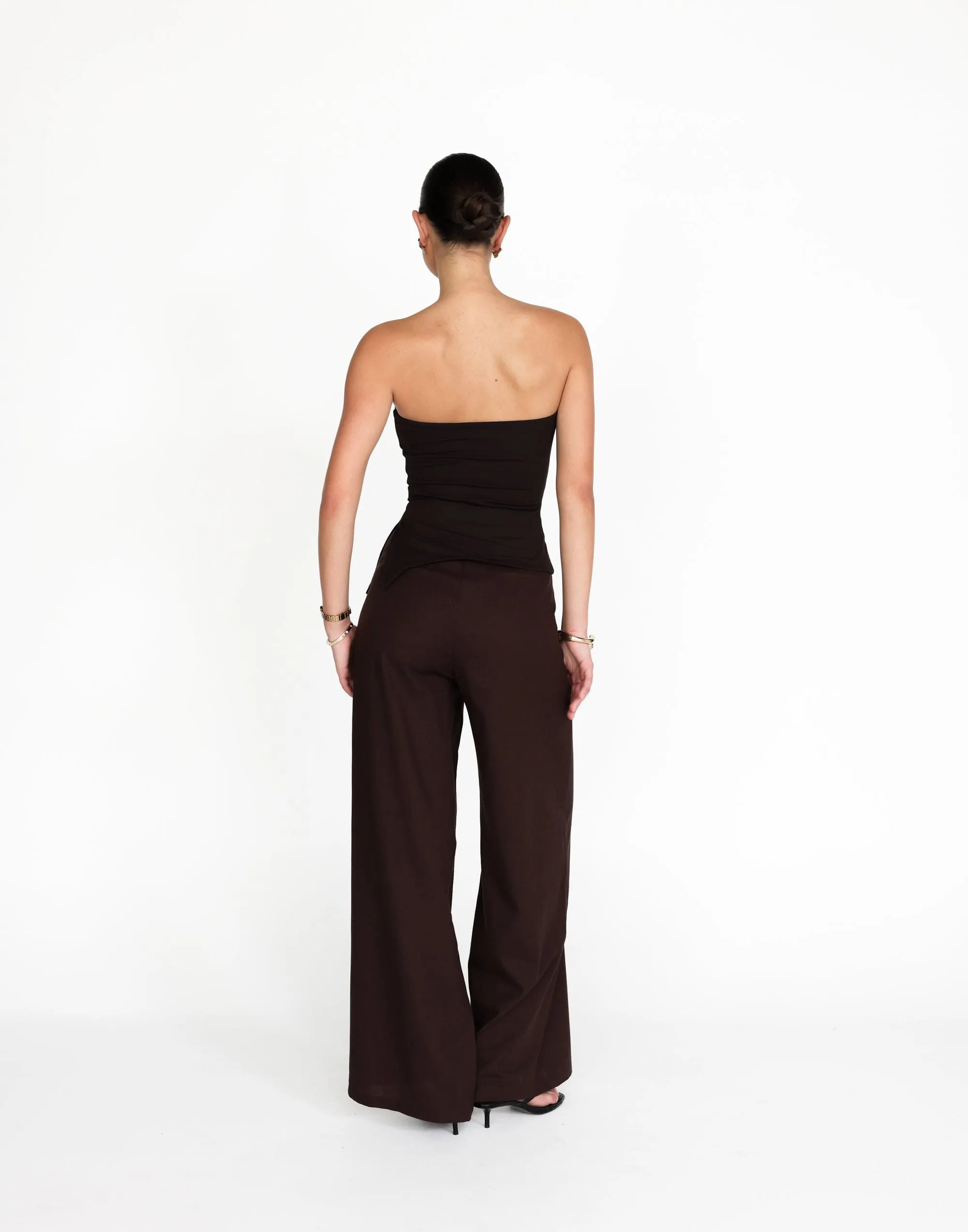 Monique Strapless Top (Chocolate)