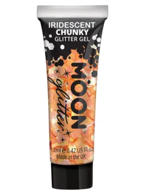 Moon Iridescent Chunky Glitter Gel Orange