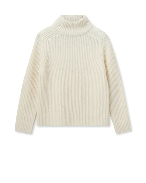 Mos Mosh Thyra High Neck Knit-Ecru-165750
