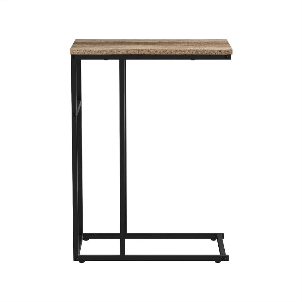 Multiuse Coffee Side Table Laptop Stand Bedside Tables Wooden Metal Frame