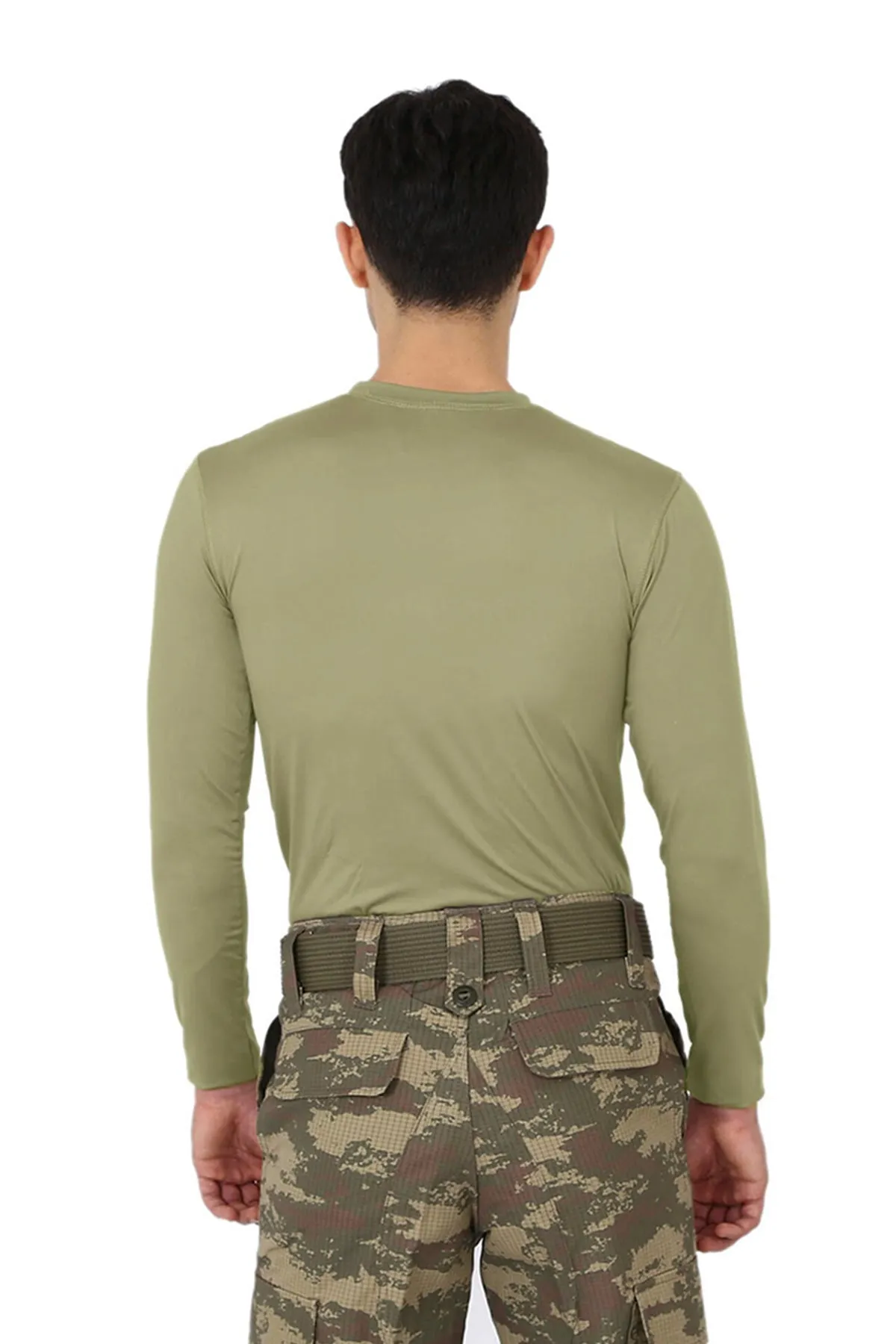 Nano Green Long Sleeve Sports Thermal Microfiber T-shirt