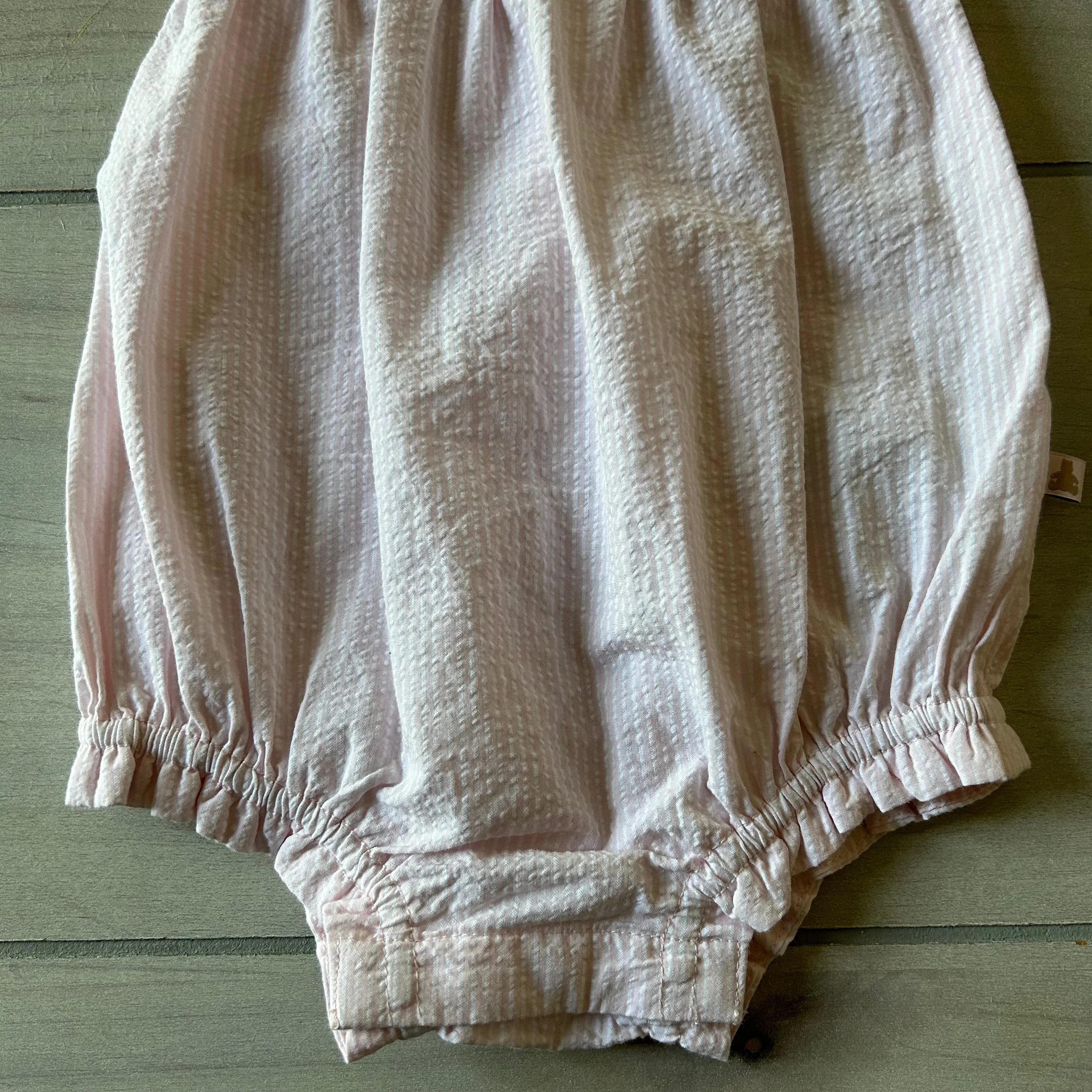 NWT Baby Gap Pink Seersucker Bubble Romper
