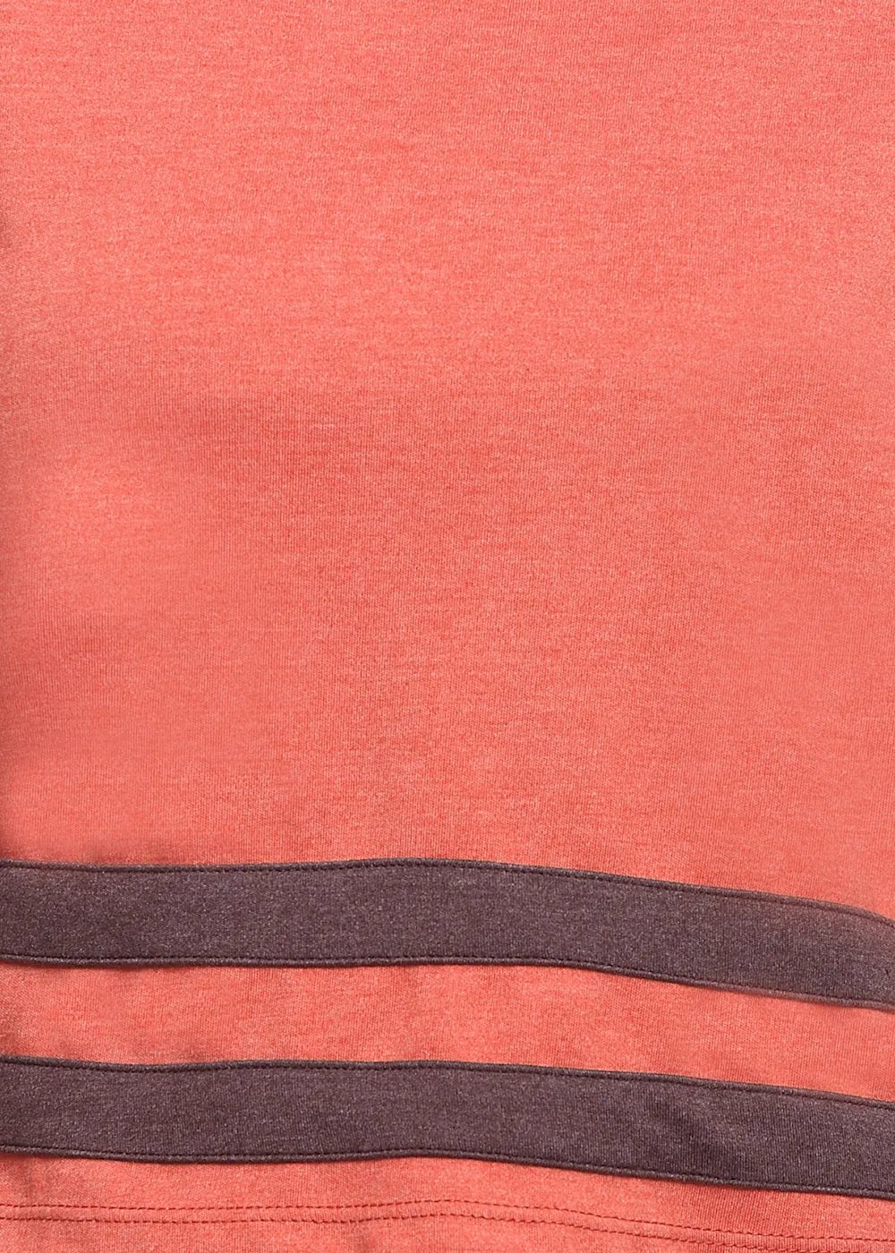 Orange Crop Top with Brown Stripes