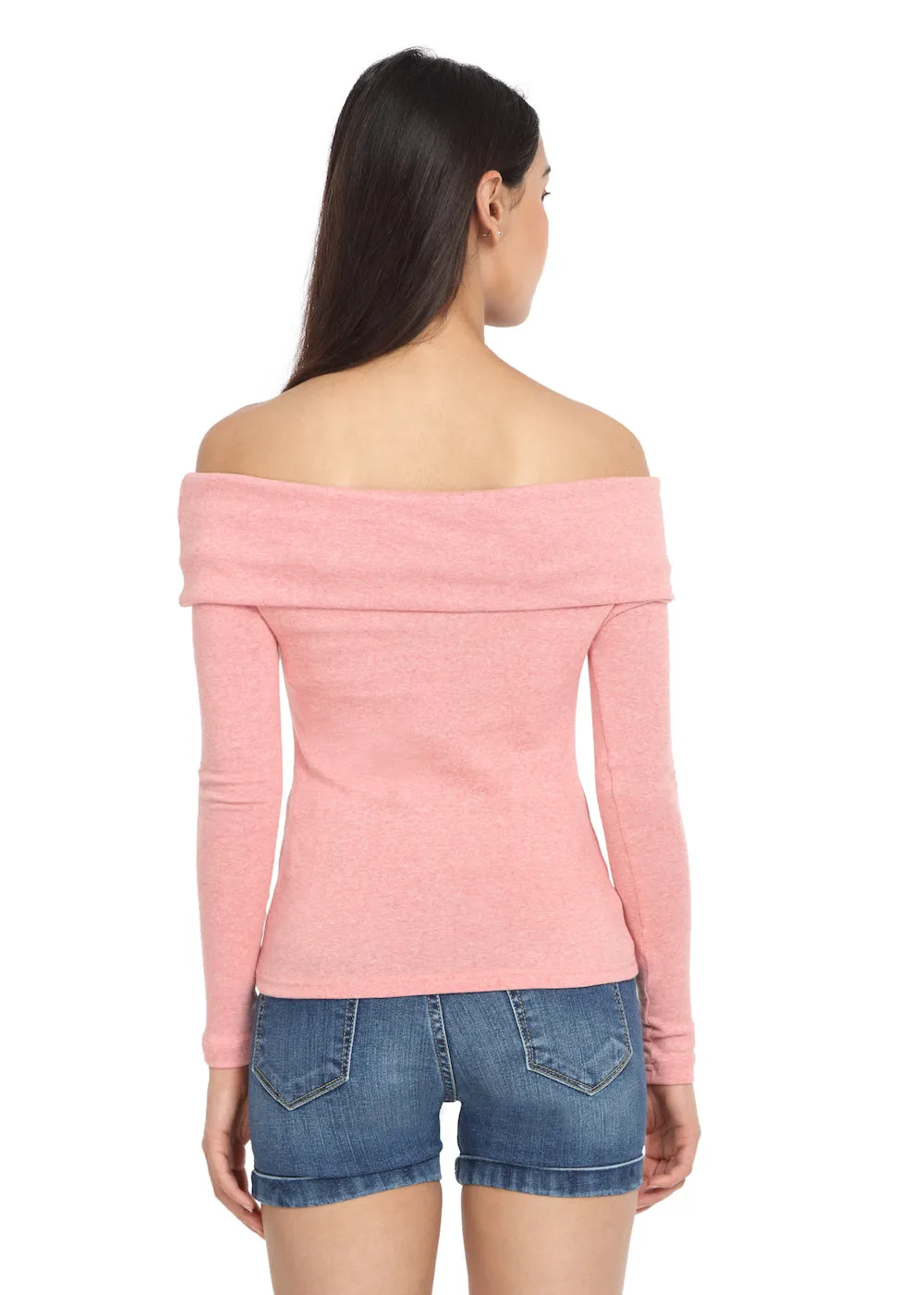 Peach Fold-Over Top
