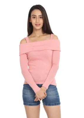 Peach Fold-Over Top