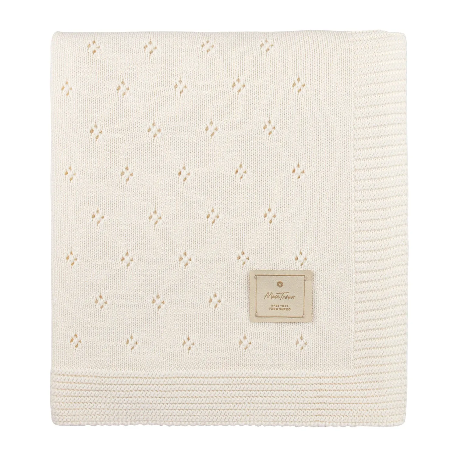 Perfect Pointelle Knit Blanket