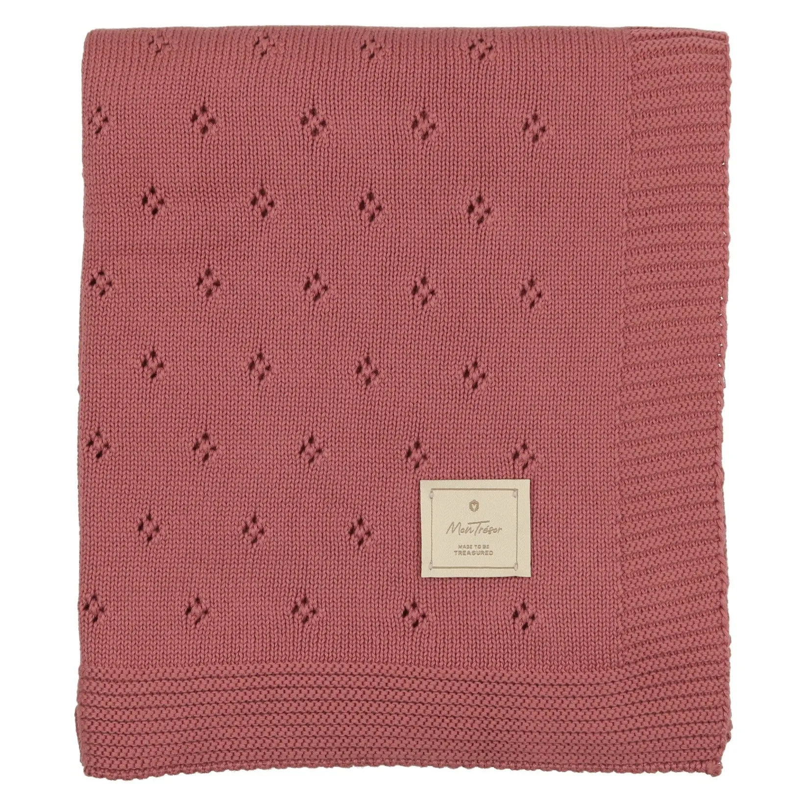 Perfect Pointelle Knit Blanket