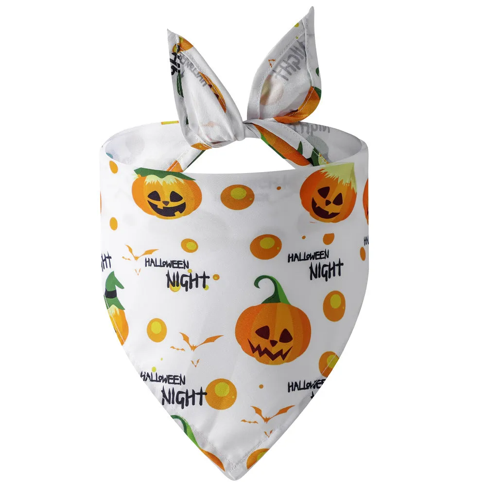 Pet Triangle Scarf Halloween Pet Saliva Towel Single Layer Pet Scarf Dog Scarf Dog Decoration