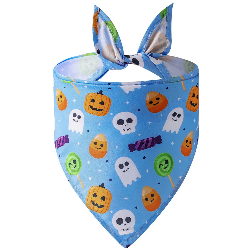 Pet Triangle Scarf Halloween Pet Saliva Towel Single Layer Pet Scarf Dog Scarf Dog Decoration