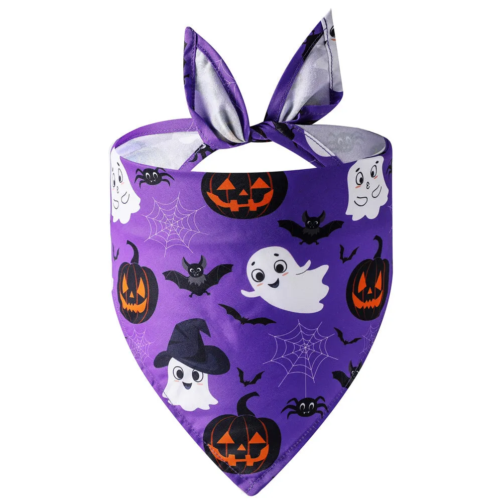 Pet Triangle Scarf Halloween Pet Saliva Towel Single Layer Pet Scarf Dog Scarf Dog Decoration