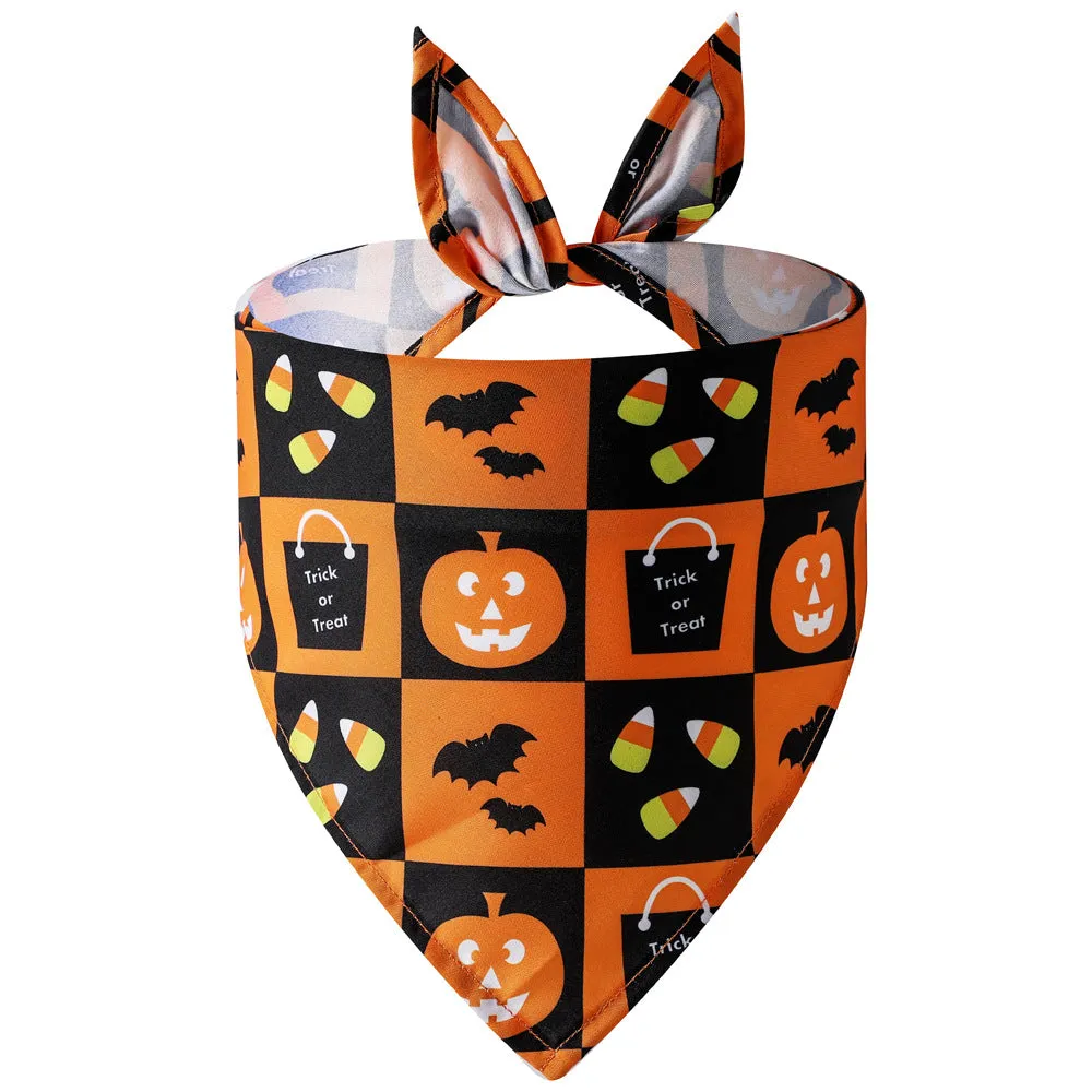 Pet Triangle Scarf Halloween Pet Saliva Towel Single Layer Pet Scarf Dog Scarf Dog Decoration