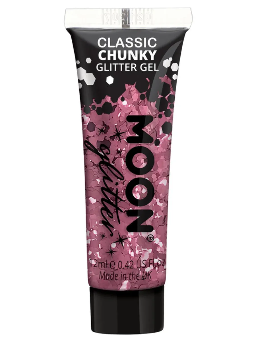 Pink Face Body Chunky Glitter Gel 12ml
