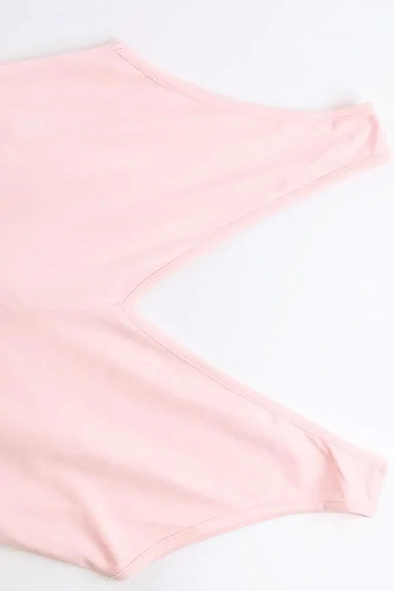 Pink V-neck Slit Maxi Dress