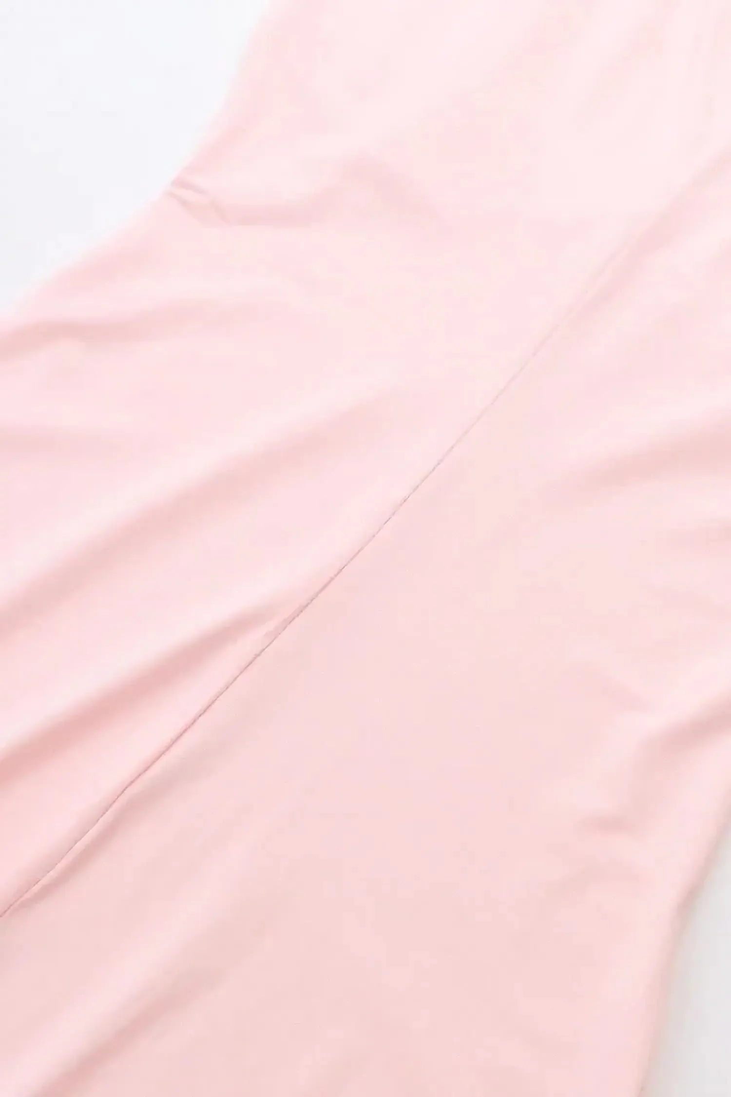 Pink V-neck Slit Maxi Dress