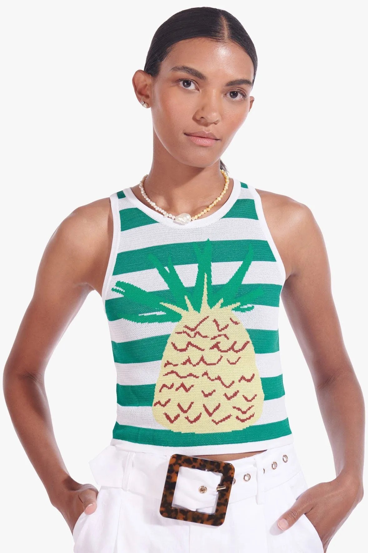 PLAYA TOP | CABANA STRIPE CLOVER