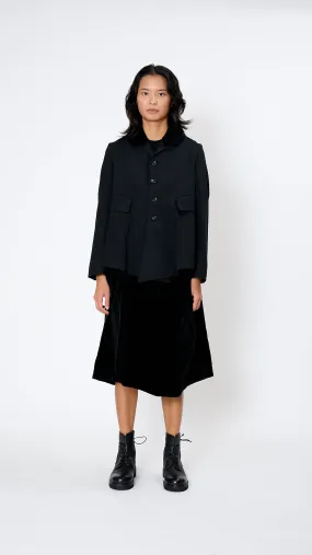 Pleated Blazer in Black
