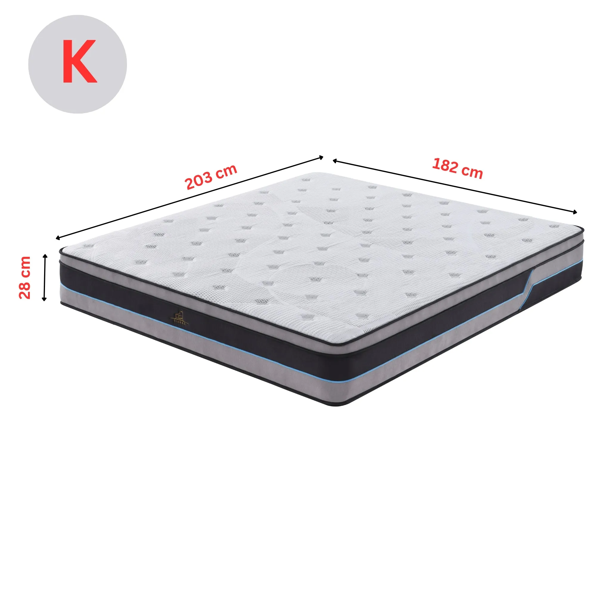 Plush King Pocket Spring Mattress with Certipur Foam - Cloud Dreams