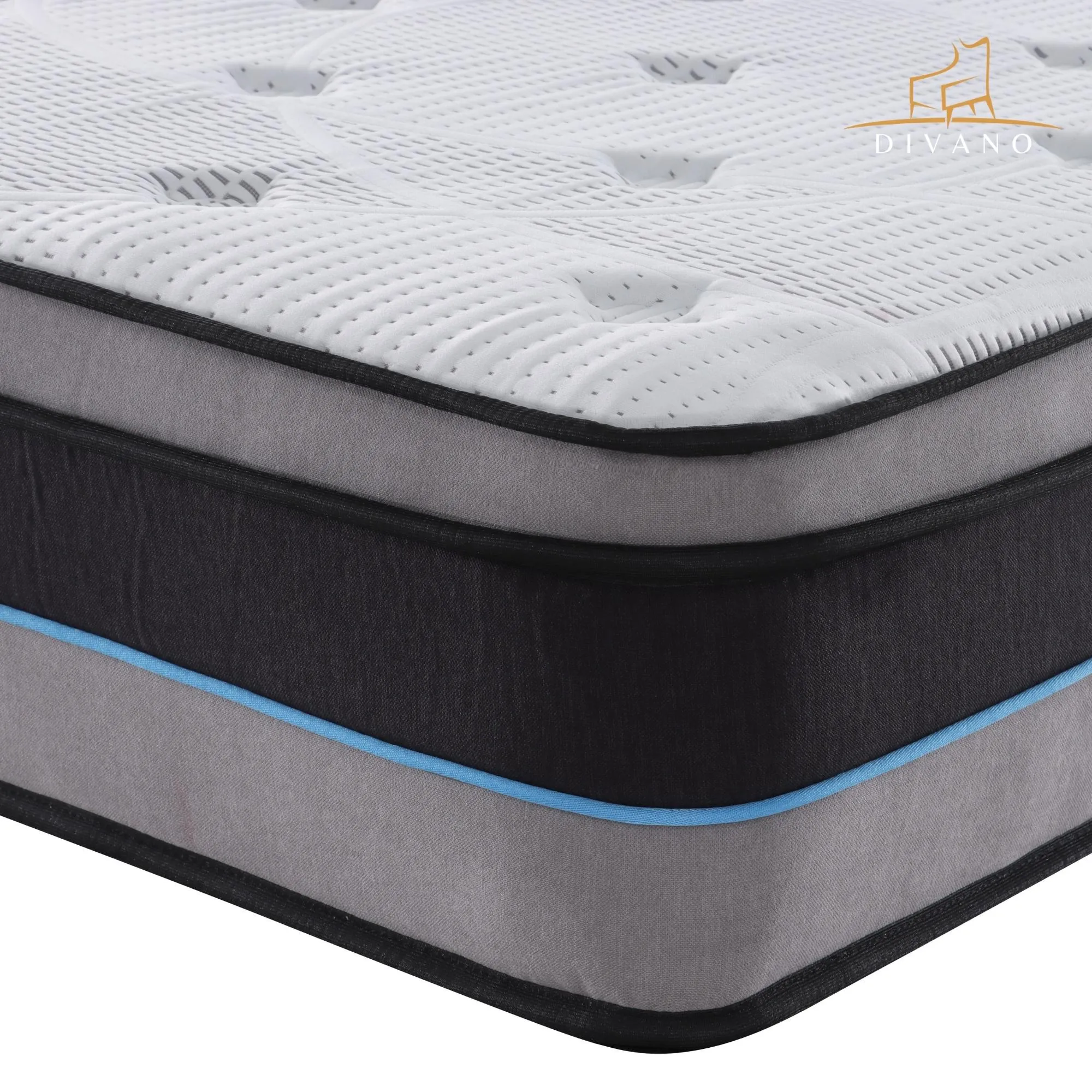 Plush Single Size Pocket Spring Mattress with Certipur Foam