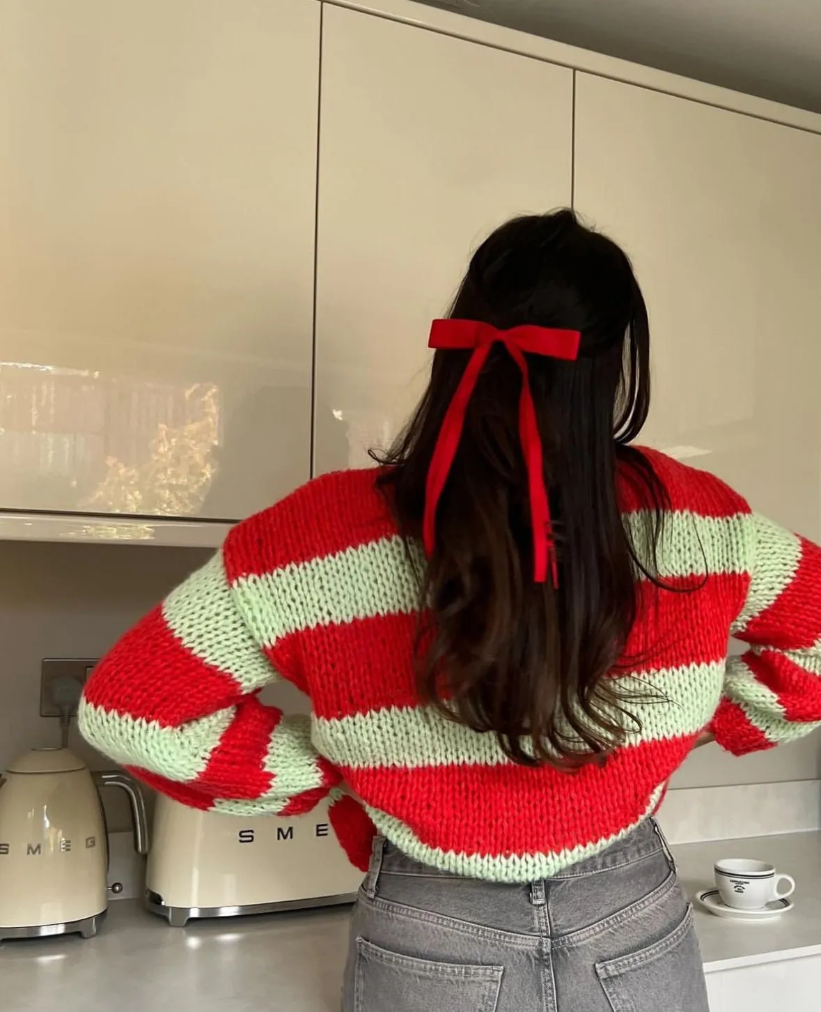 Pre-Order: Red and Green Forget Me Not Jumper