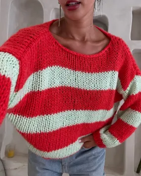 Pre-Order: Red and Green Forget Me Not Jumper