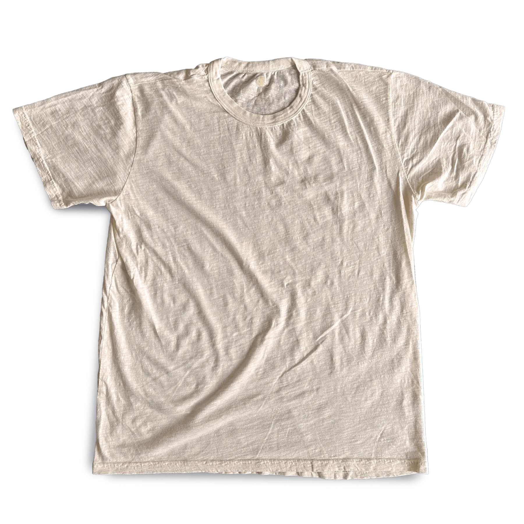 Premium Slub Short Sleeve Crew - Cream