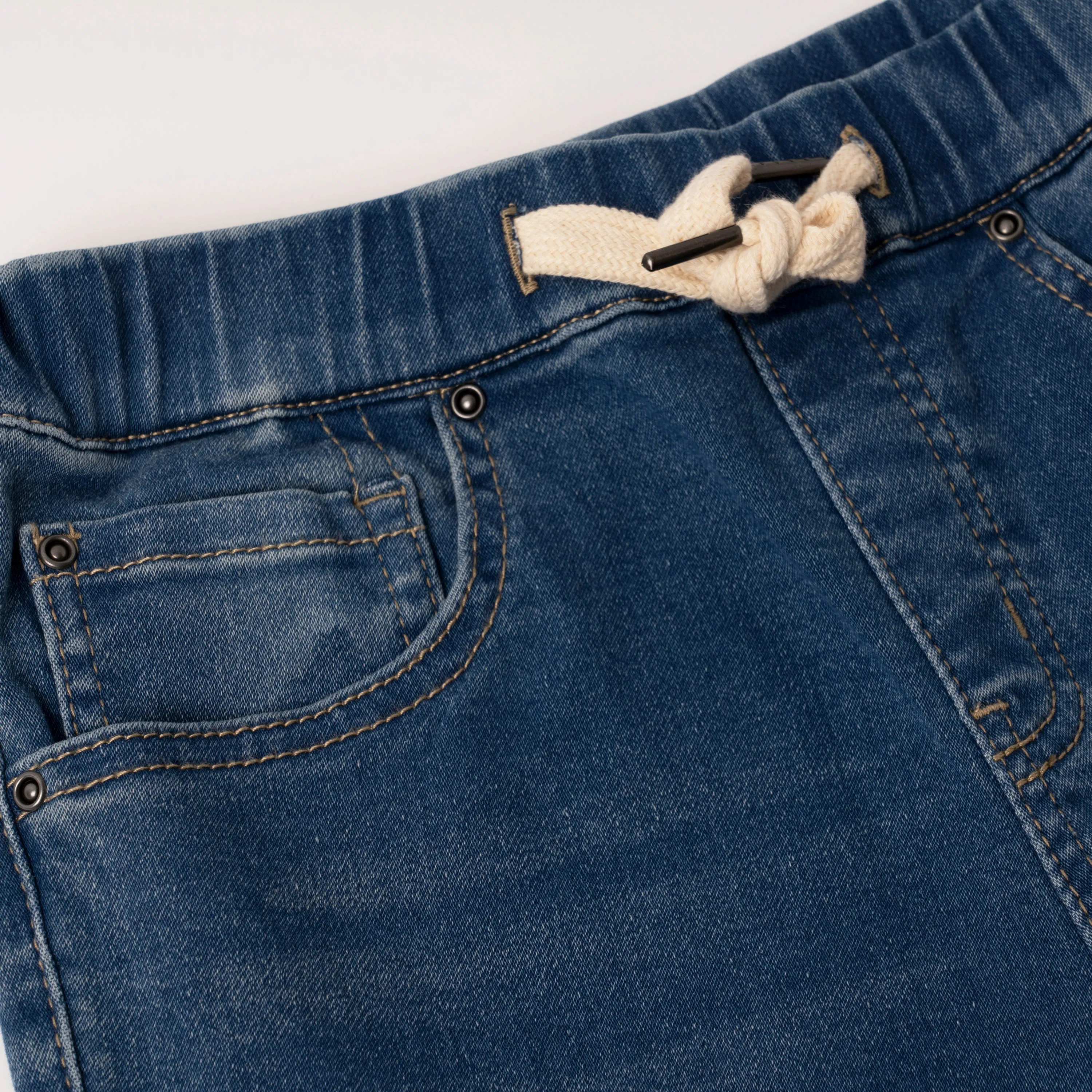 Pull On Knit Denim Short