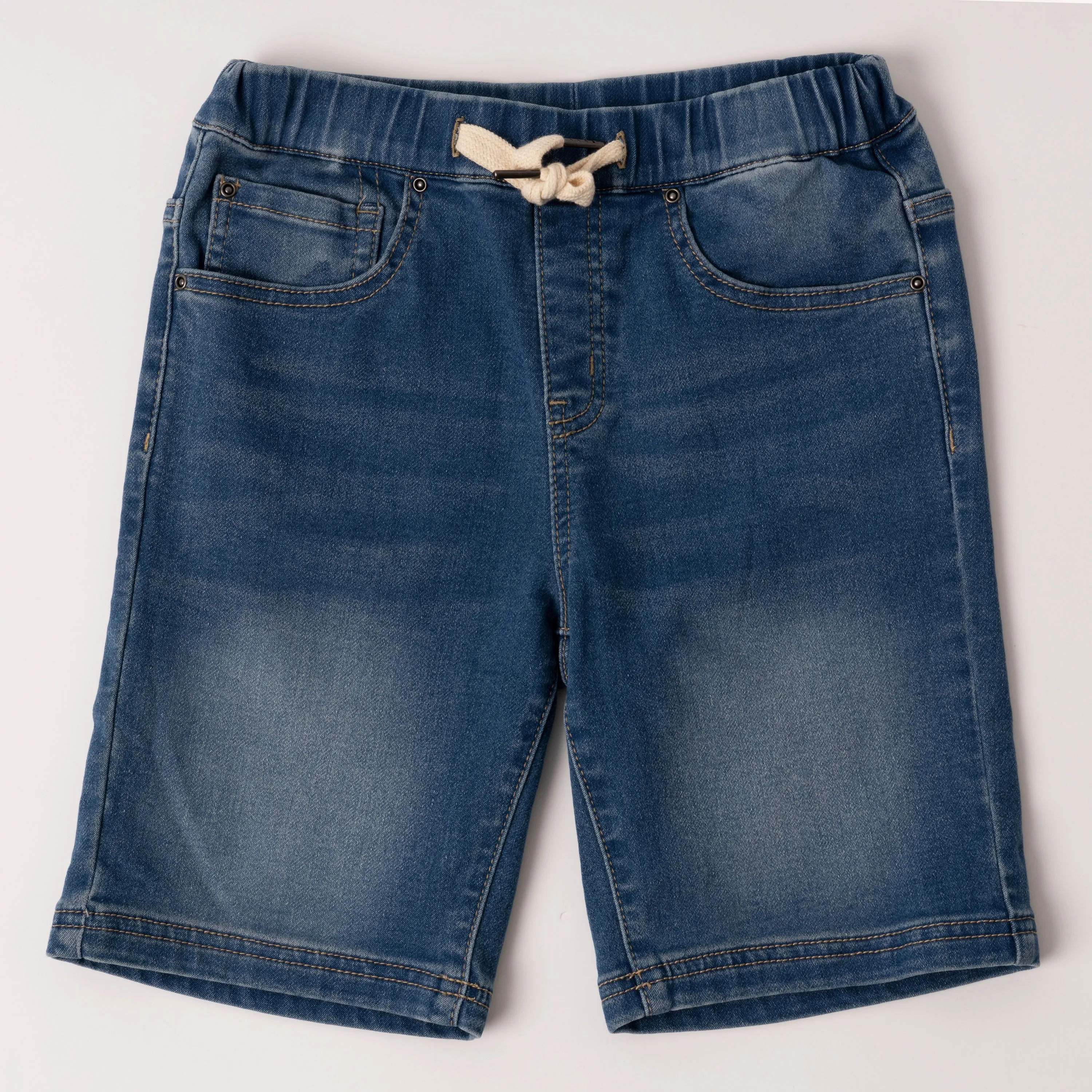 Pull On Knit Denim Short