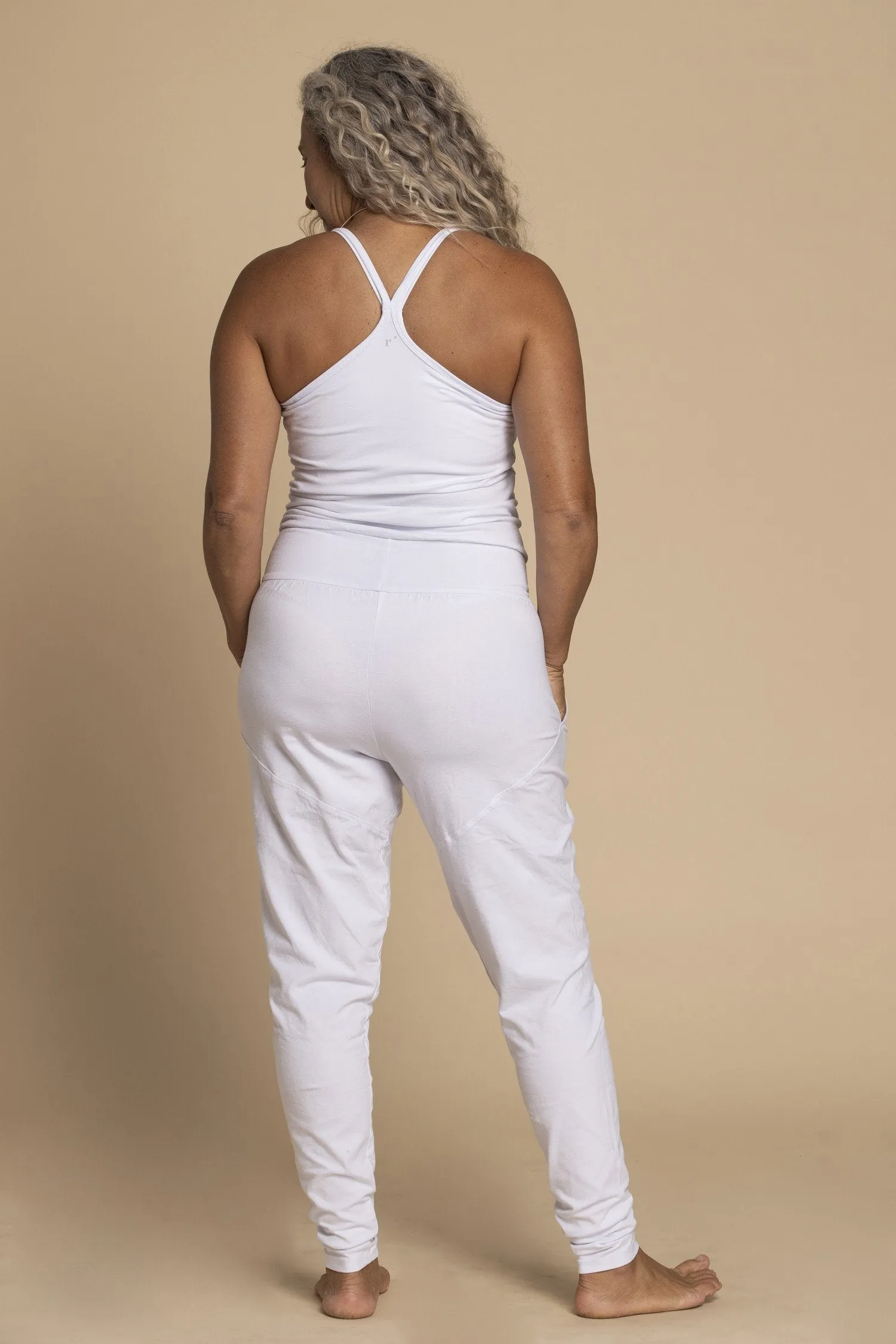 Pure White Long Yoga Jumpsuit