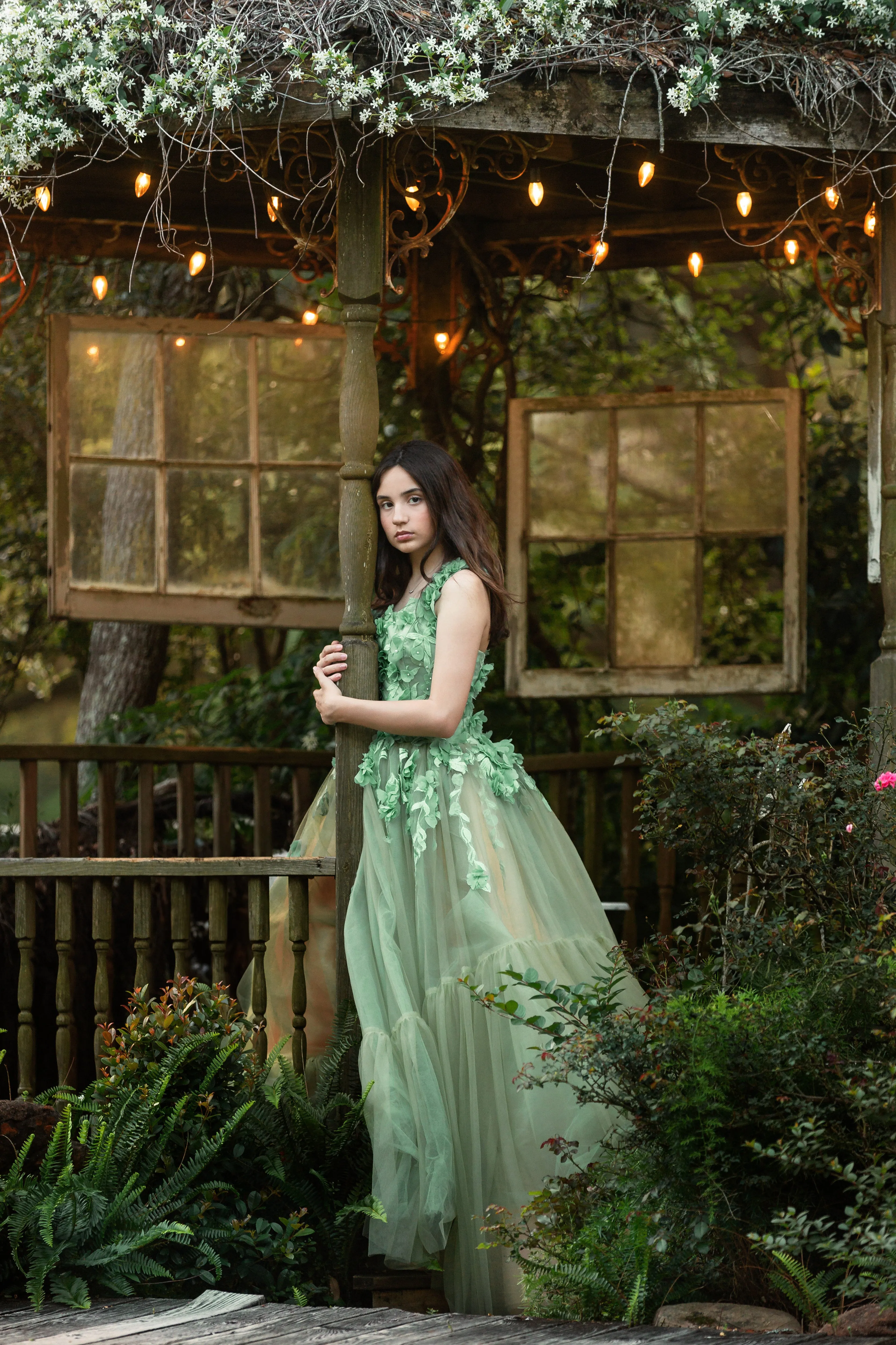 "Sage Symphony " Couture Floor length gown  (Adult 2-8)