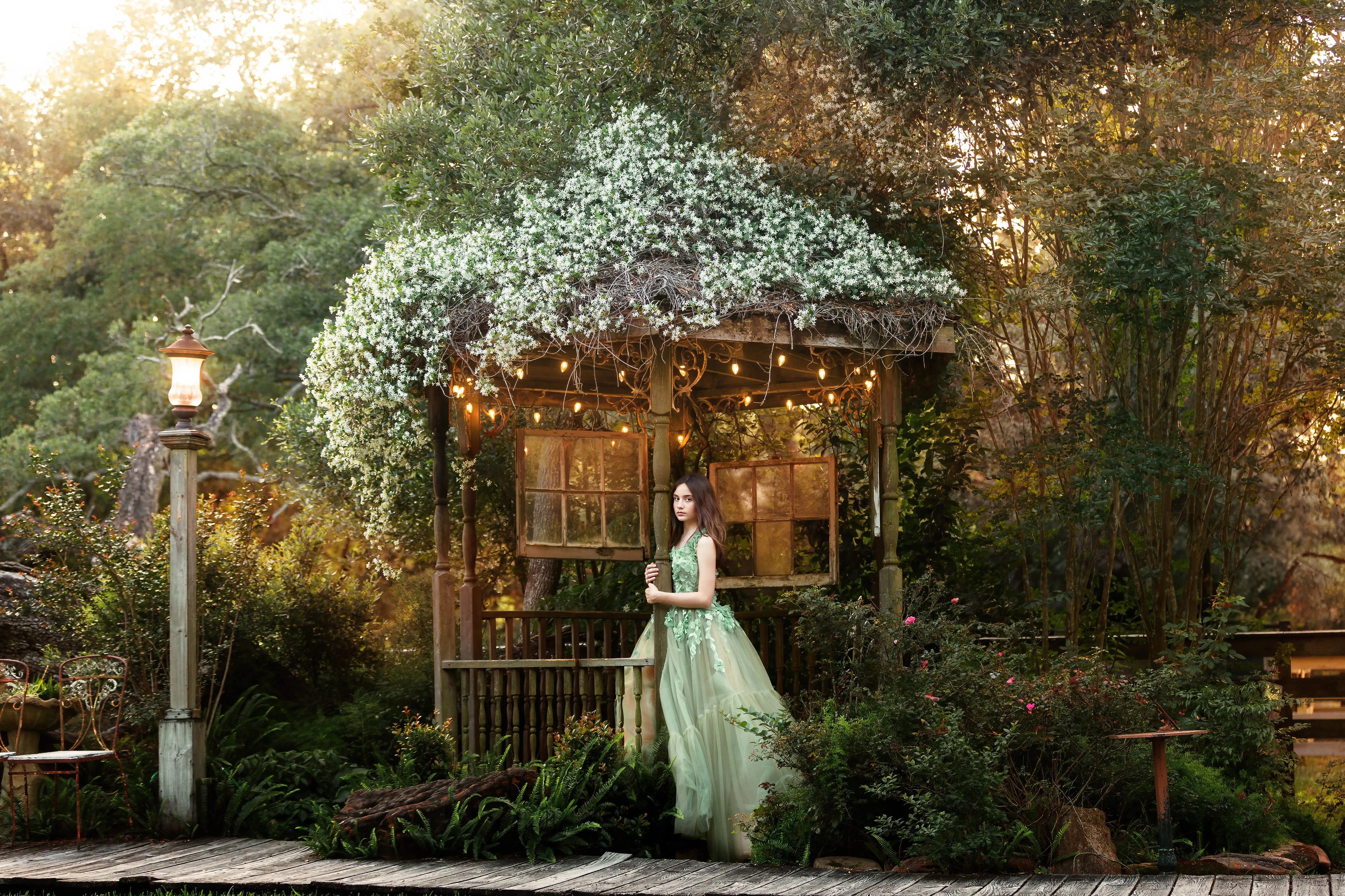 "Sage Symphony " Couture Floor length gown  (Adult 2-8)
