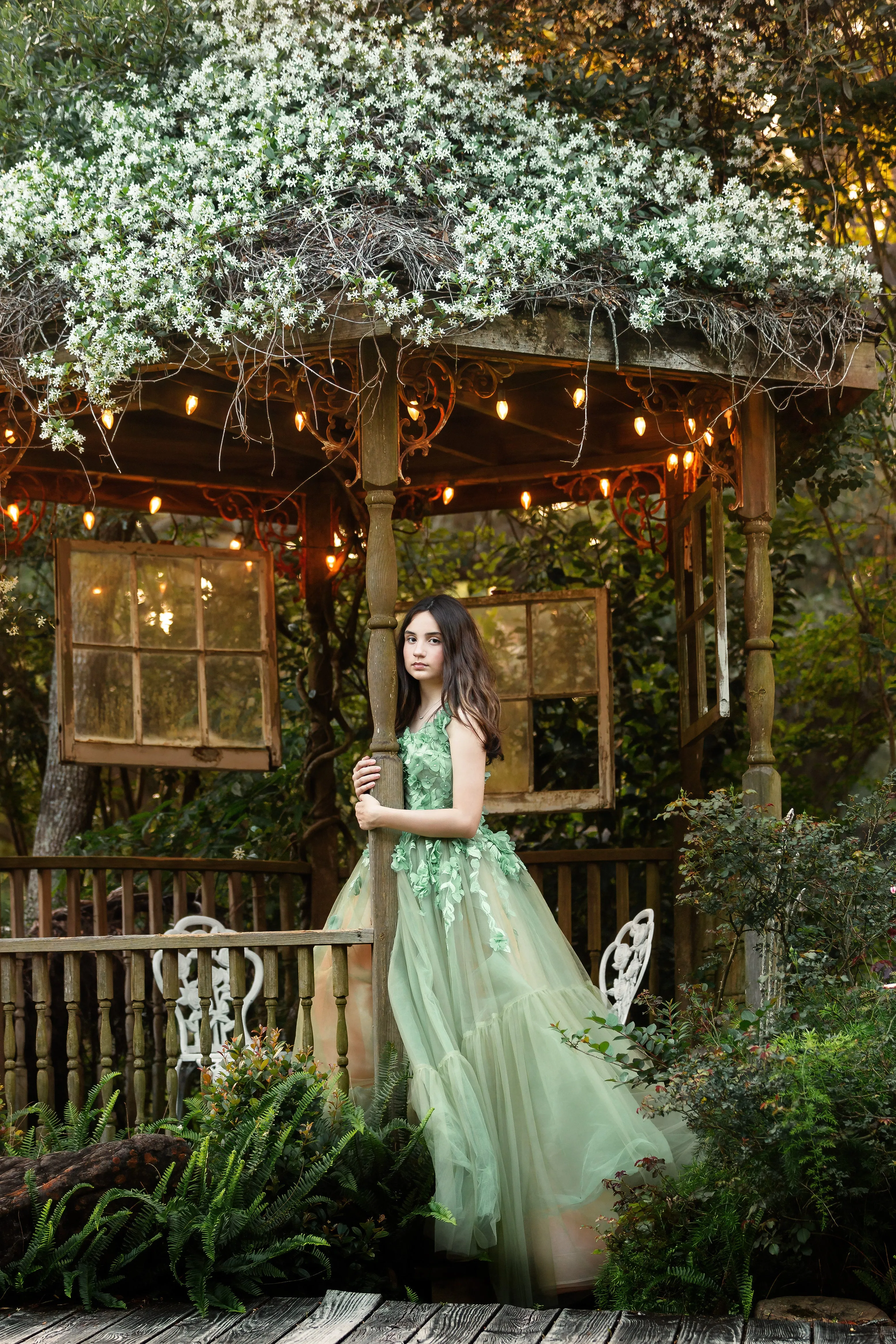 "Sage Symphony " Couture Floor length gown  (Adult 2-8)