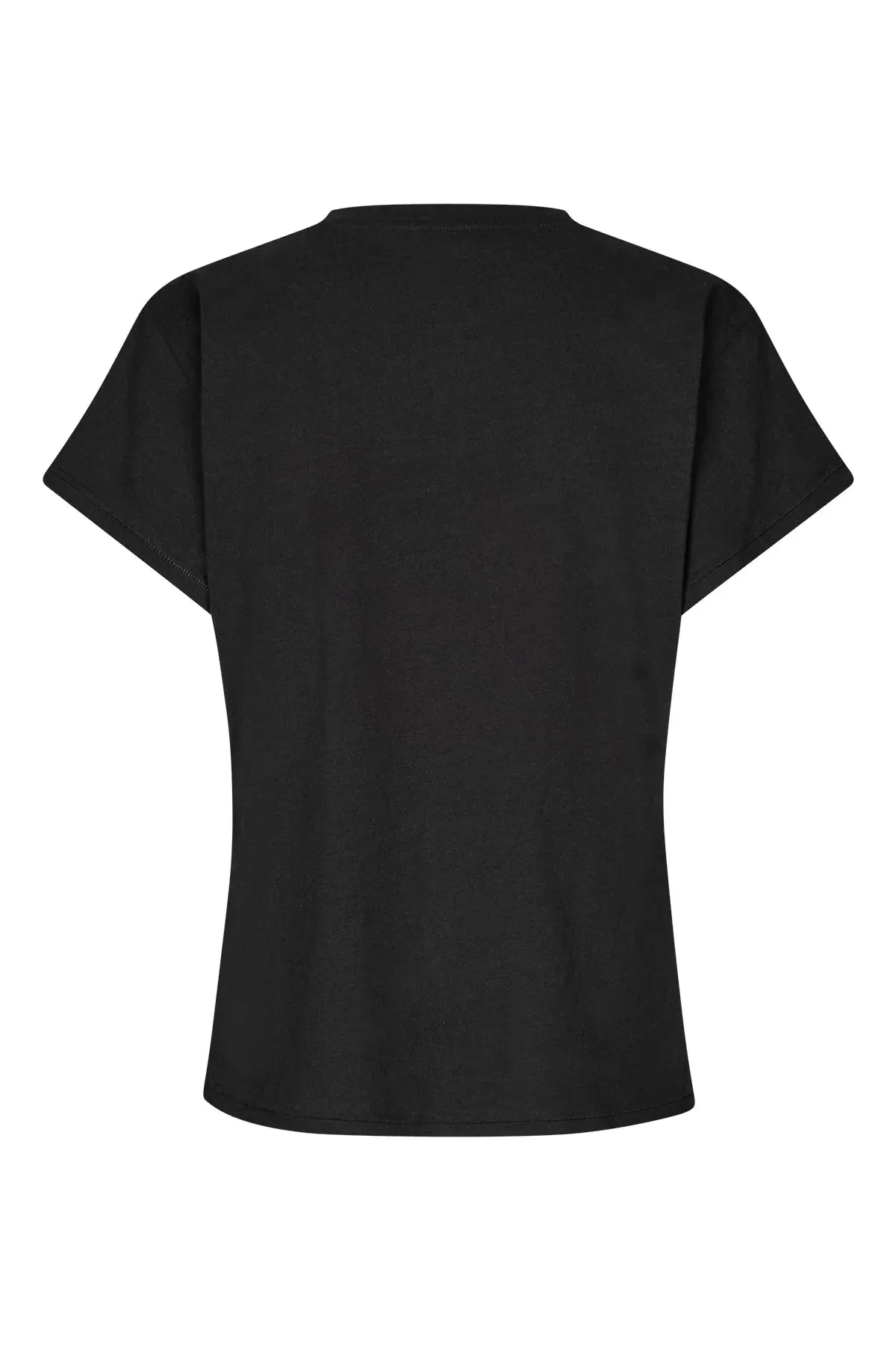 Rabens Saloner Ambla Fancy Tee in Faded Black