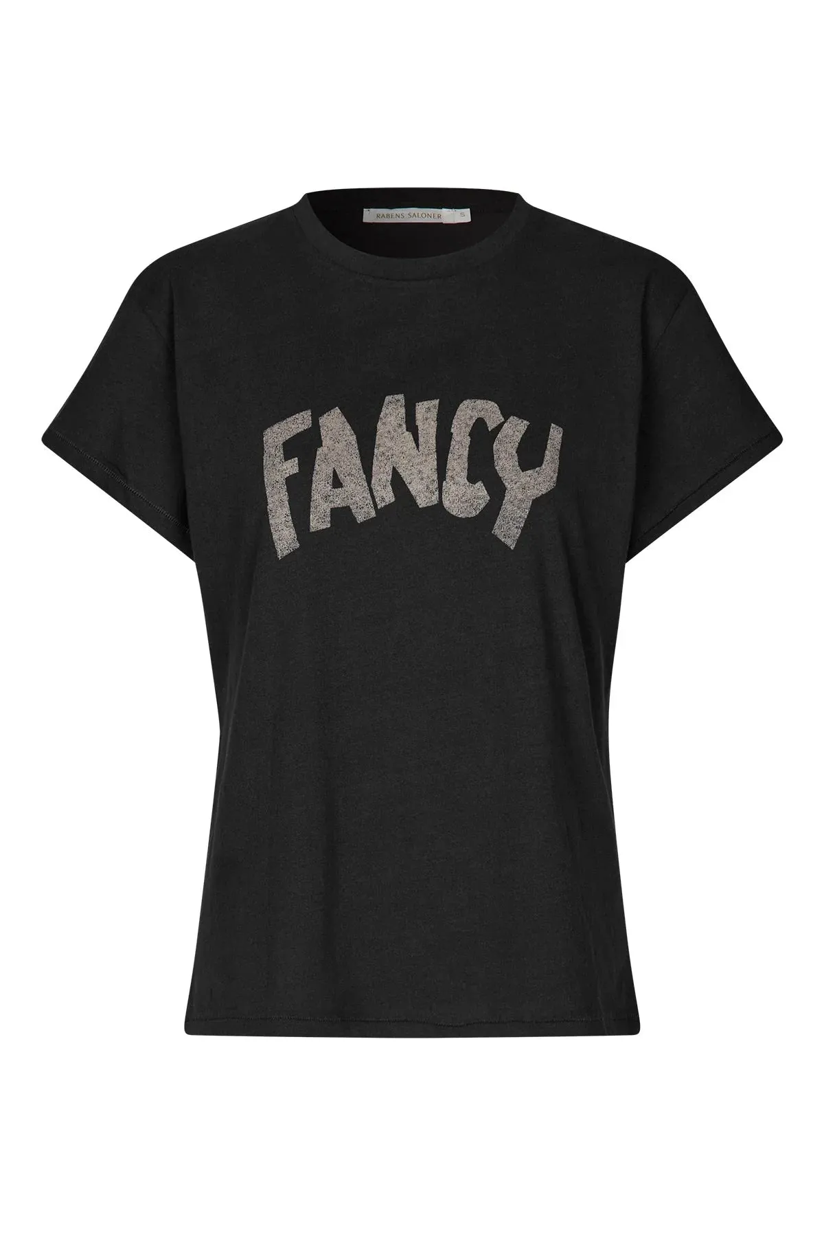 Rabens Saloner Ambla Fancy Tee in Faded Black
